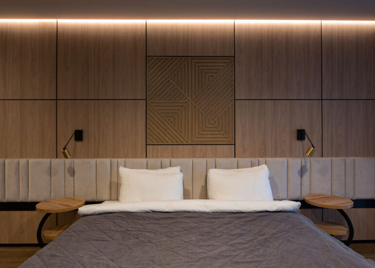 Дизайн готельного номеру від студії YUGMA