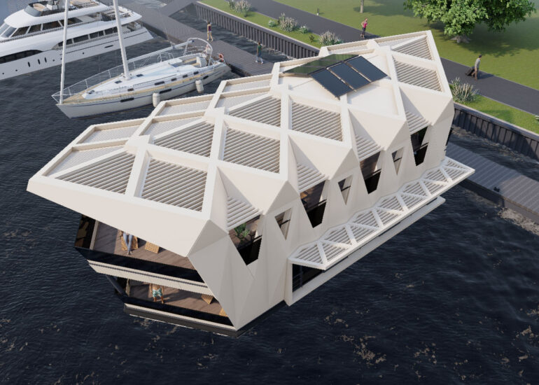 Геометрична покрівля HOUSEBOAT від YUGMA Design Group